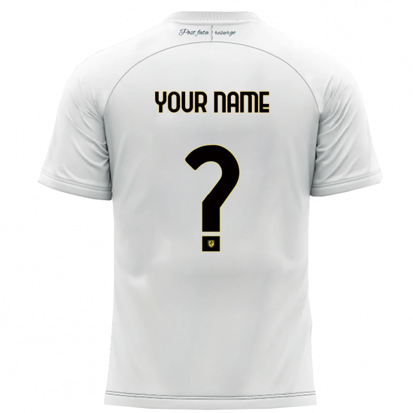 Danxen Hombre Camiseta Su Nombre #0 Blanco Amarillo 2ª Equipación 2025/26 La Camisa México