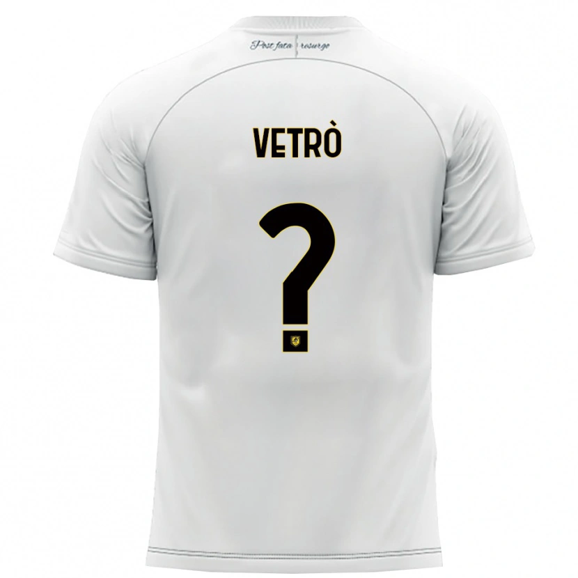 Danxen Hombre Camiseta Antonio Vetrò #0 Blanco Amarillo 2ª Equipación 2025/26 La Camisa México