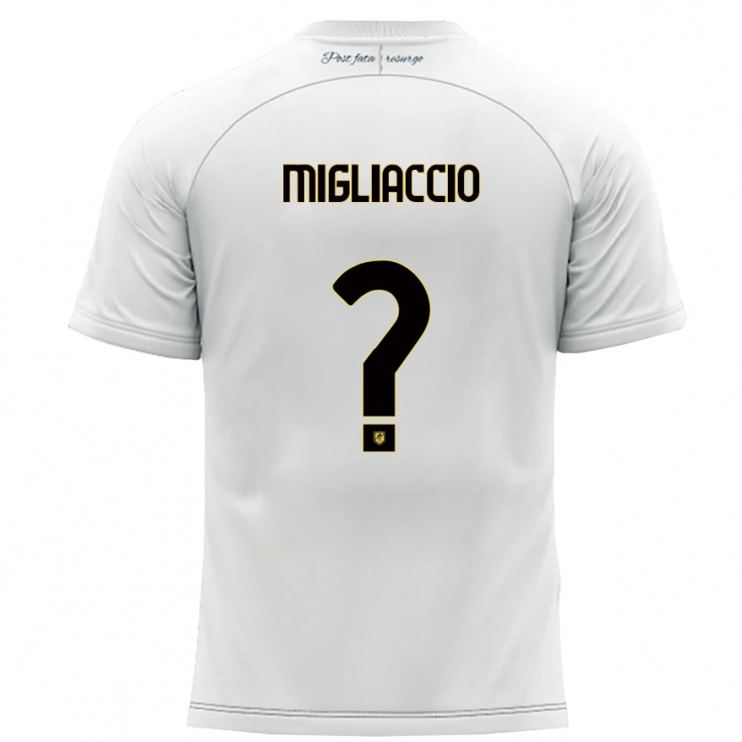 Danxen Hombre Camiseta Massimo Migliaccio #0 Blanco Amarillo 2ª Equipación 2025/26 La Camisa México