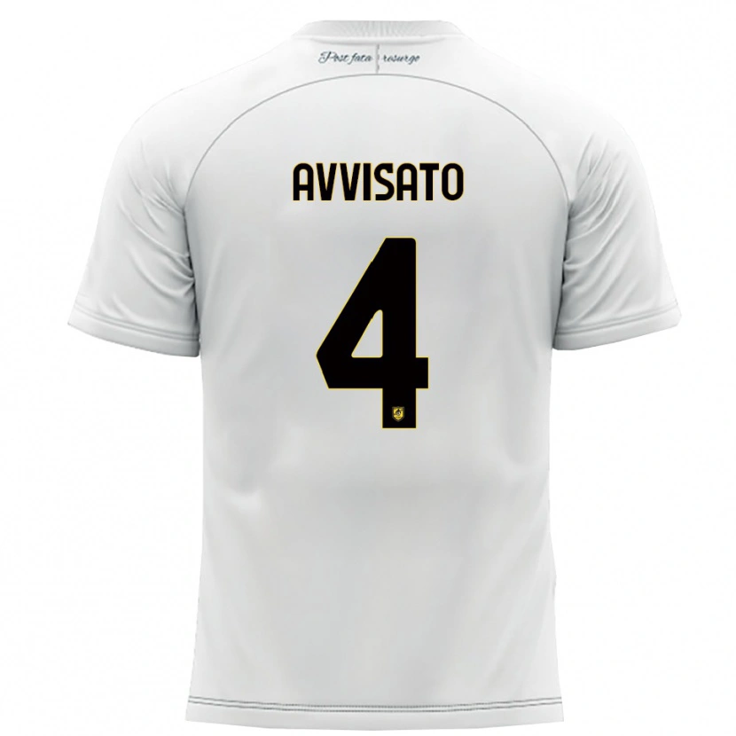 Danxen Hombre Camiseta Tommaso Avvisato #4 Blanco Amarillo 2ª Equipación 2025/26 La Camisa México