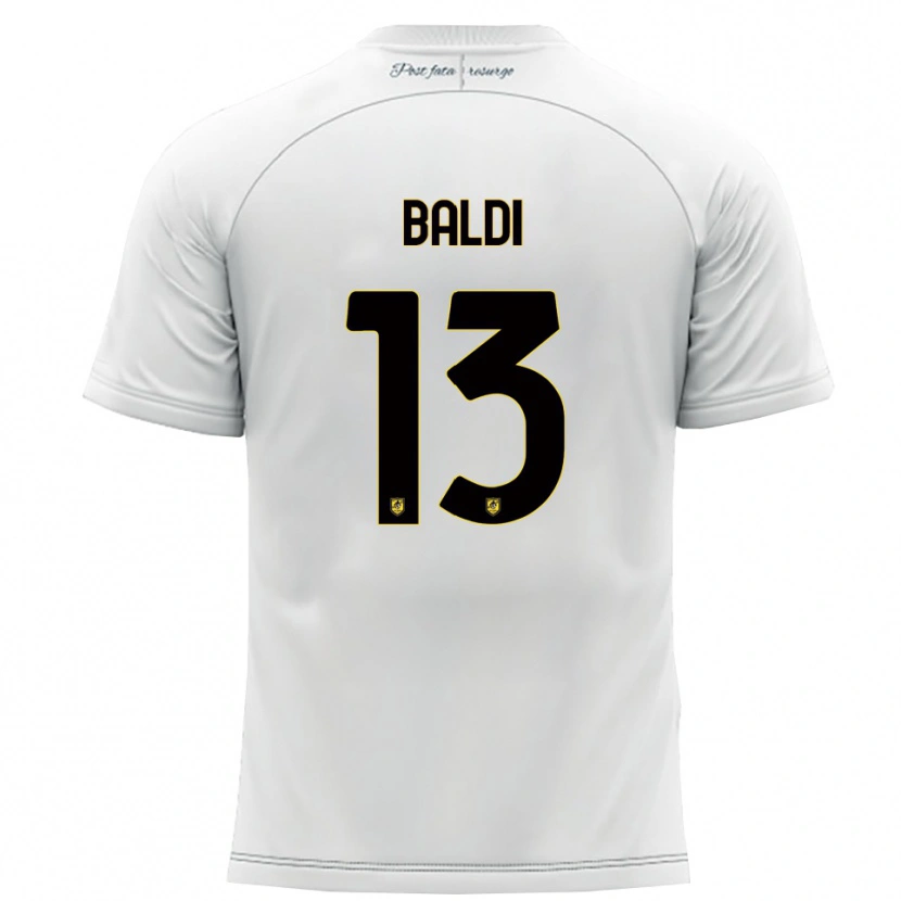 Danxen Hombre Camiseta Matteo Baldi #13 Blanco Amarillo 2ª Equipación 2025/26 La Camisa México