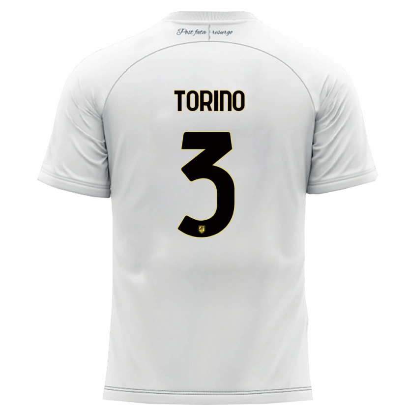 Danxen Hombre Camiseta Christian Torino #3 Blanco Amarillo 2ª Equipación 2025/26 La Camisa México