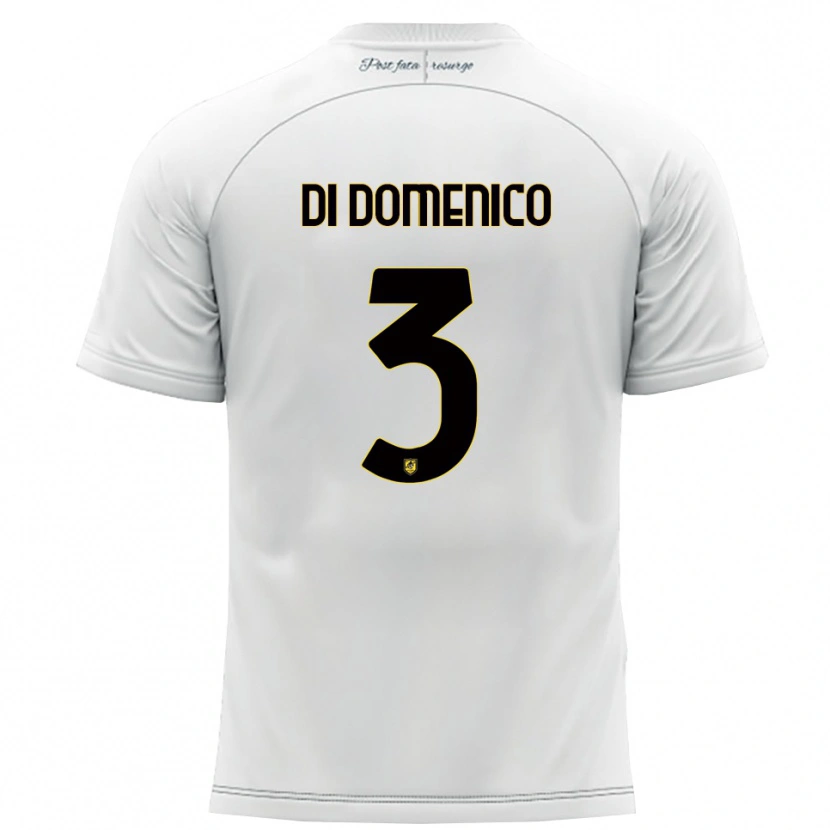 Danxen Hombre Camiseta Alfredo Di Domenico #3 Blanco Amarillo 2ª Equipación 2025/26 La Camisa México