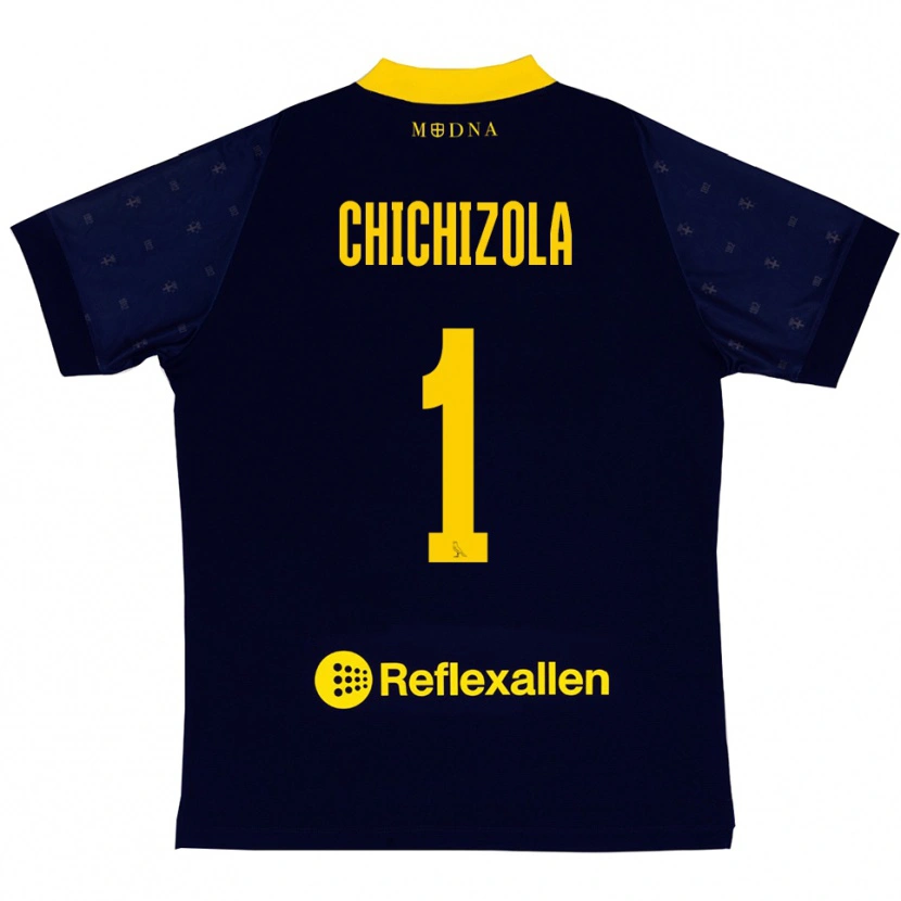 Danxen Hombre Camiseta Leandro Chichizola #1 Marino Amarillo 2ª Equipación 2025/26 La Camisa México