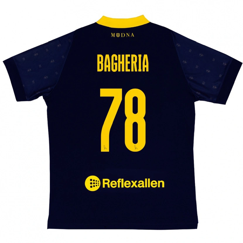 Danxen Hombre Camiseta Fabrizio Bagheria #78 Marino Amarillo 2ª Equipación 2025/26 La Camisa México