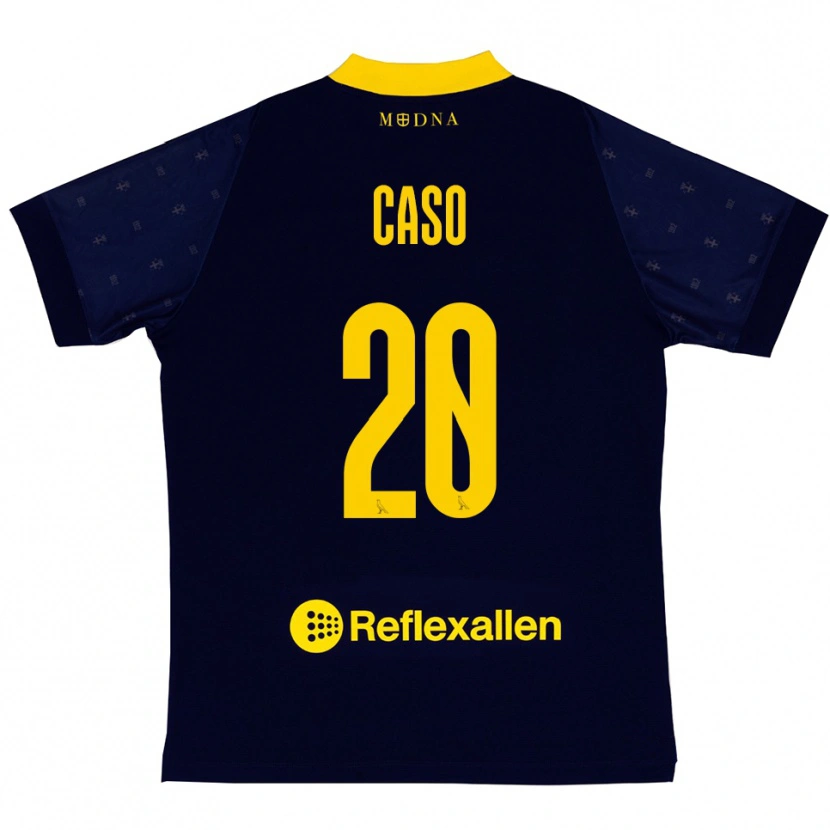 Danxen Hombre Camiseta Giuseppe Caso #20 Marino Amarillo 2ª Equipación 2025/26 La Camisa México