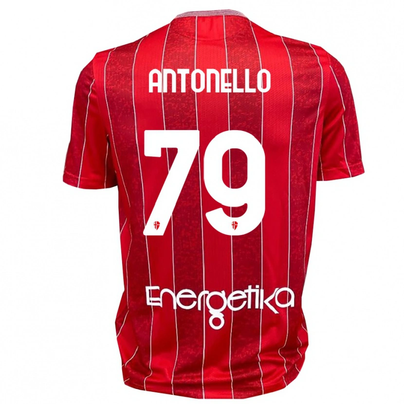Danxen Hombre Camiseta Andrea Antonello #79 Rojo Blanco 2ª Equipación 2025/26 La Camisa México