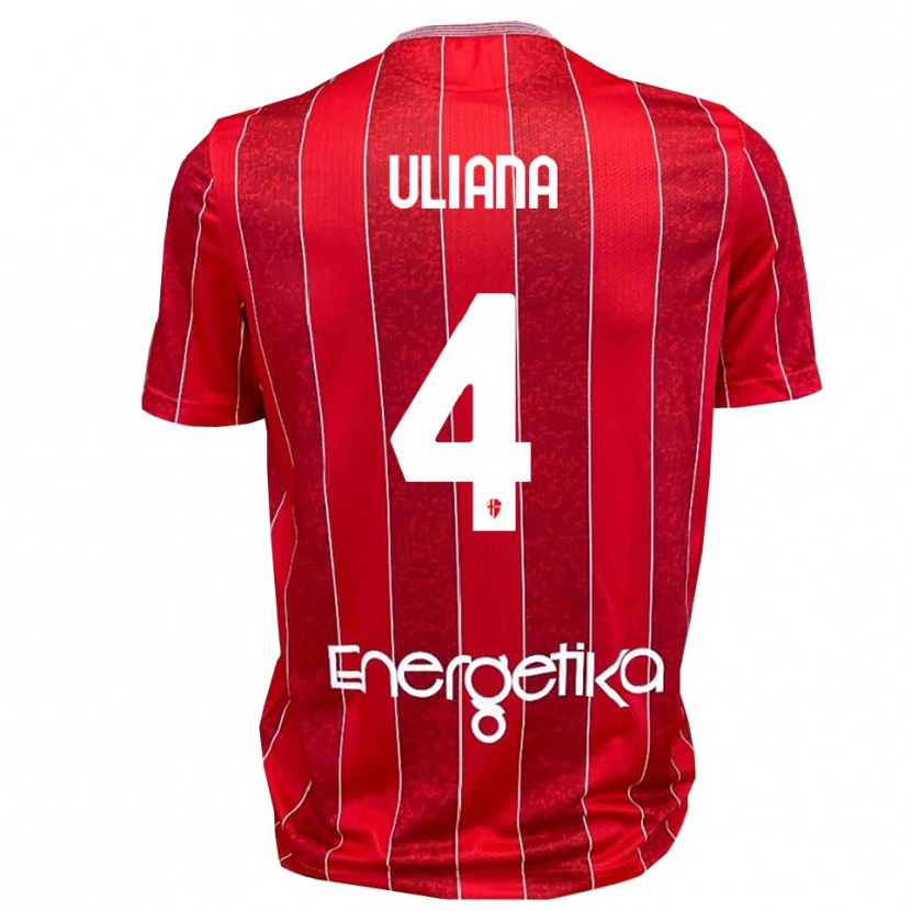 Danxen Hombre Camiseta Gabriele Uliana #4 Rojo Blanco 2ª Equipación 2025/26 La Camisa México
