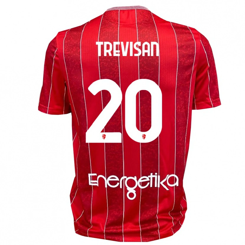 Danxen Hombre Camiseta Francesco Trevisan #20 Rojo Blanco 2ª Equipación 2025/26 La Camisa México