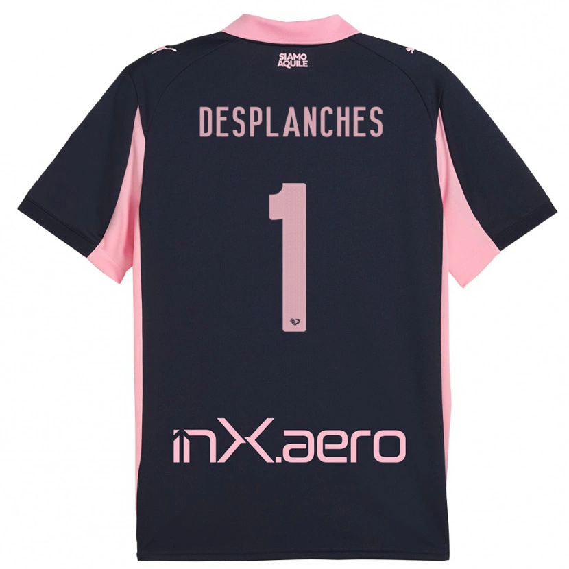 Danxen Hombre Camiseta Sebastiano Desplanches #1 Marino Rosa 2ª Equipación 2025/26 La Camisa México