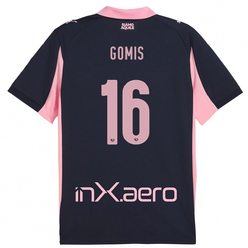 Danxen Hombre Camiseta Alfred Gomis #16 Marino Rosa 2ª Equipación 2025/26 La Camisa México