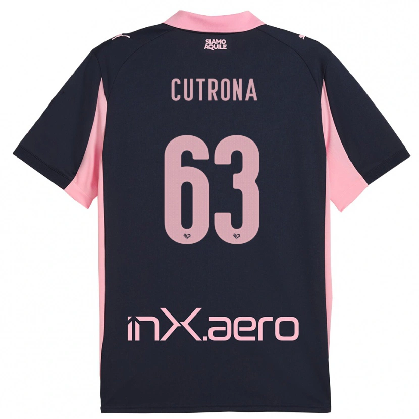 Danxen Hombre Camiseta Francesco Cutrona #63 Marino Rosa 2ª Equipación 2025/26 La Camisa México
