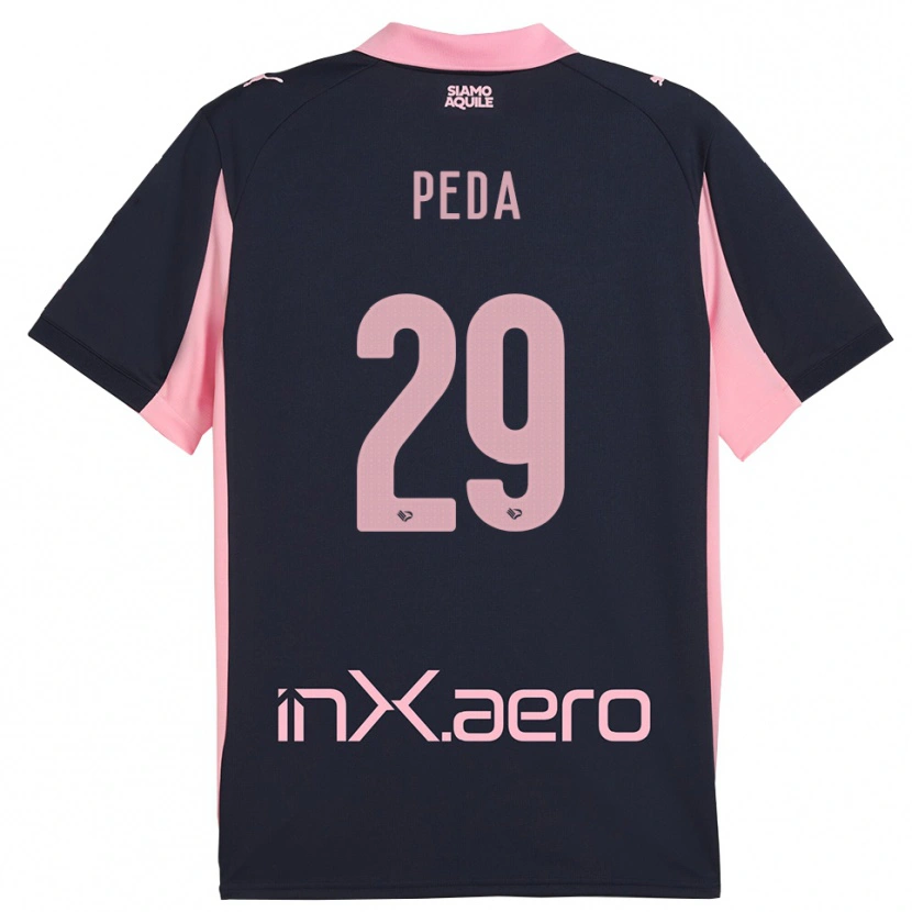 Danxen Hombre Camiseta Patryk Peda #29 Marino Rosa 2ª Equipación 2025/26 La Camisa México