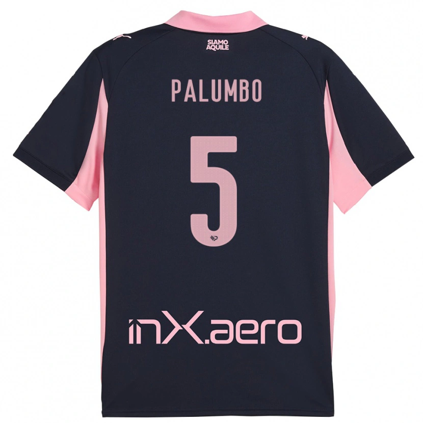 Danxen Hombre Camiseta Antonio Palumbo #5 Marino Rosa 2ª Equipación 2025/26 La Camisa México