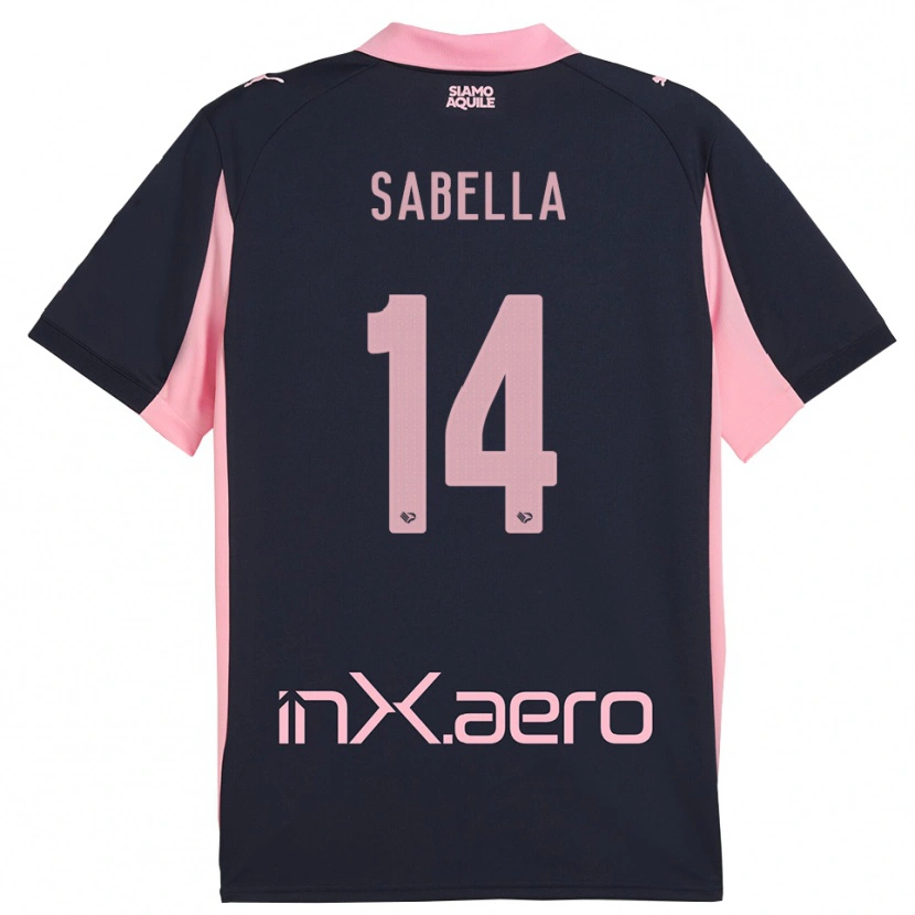 Danxen Hombre Camiseta Alberto Sabella #14 Marino Rosa 2ª Equipación 2025/26 La Camisa México