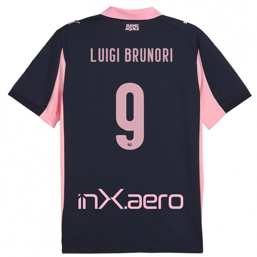 Danxen Hombre Camiseta Matteo Luigi Brunori #9 Marino Rosa 2ª Equipación 2025/26 La Camisa México