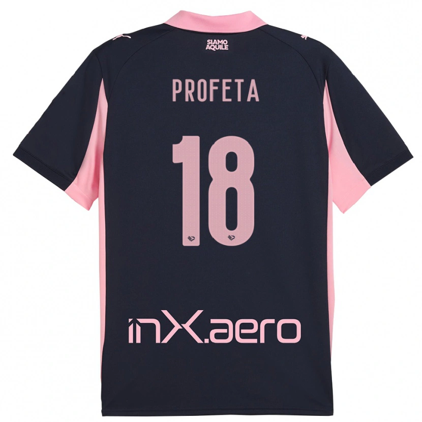 Danxen Hombre Camiseta Andrea Profeta #18 Marino Rosa 2ª Equipación 2025/26 La Camisa México