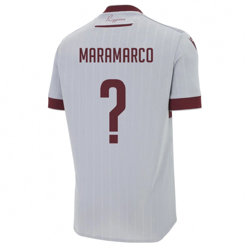 Danxen Hombre Camiseta Andrea Maramarco #0 Borgoña Blanco 2ª Equipación 2025/26 La Camisa México
