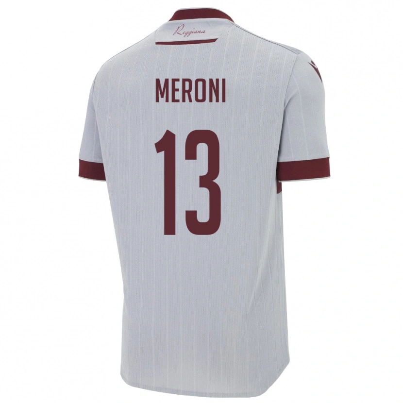 Danxen Hombre Camiseta Andrea Meroni #13 Borgoña Blanco 2ª Equipación 2025/26 La Camisa México