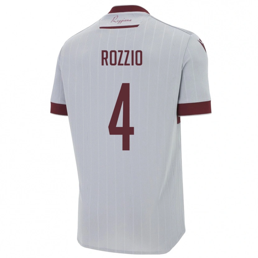 Danxen Hombre Camiseta Paolo Rozzio #4 Borgoña Blanco 2ª Equipación 2025/26 La Camisa México