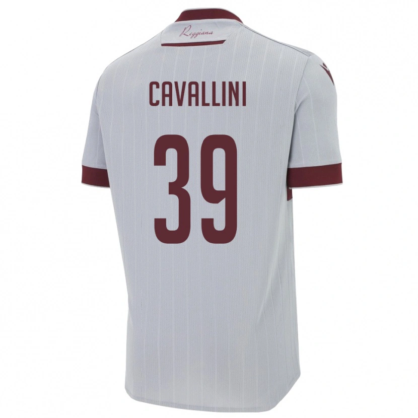 Danxen Hombre Camiseta Giacomo Cavallini #39 Borgoña Blanco 2ª Equipación 2025/26 La Camisa México