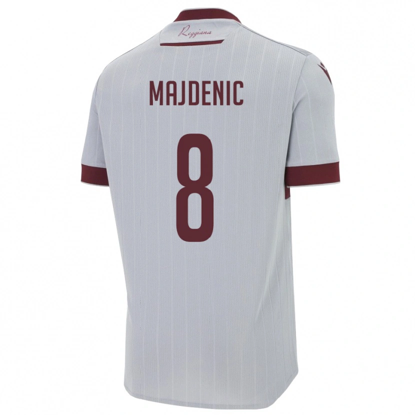Danxen Hombre Camiseta Fran Majdenic #8 Borgoña Blanco 2ª Equipación 2025/26 La Camisa México