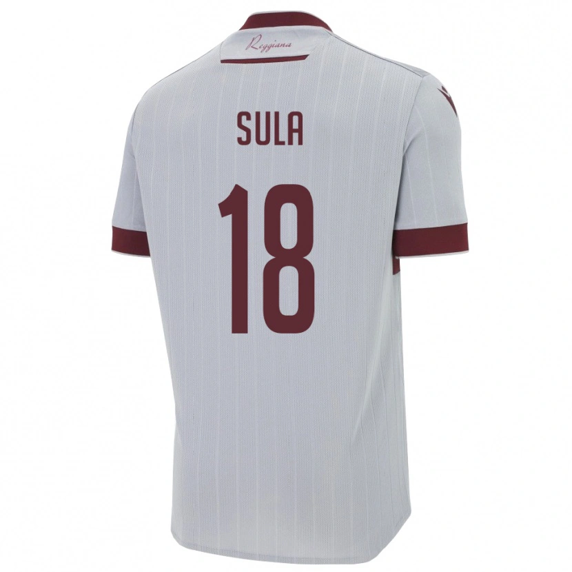 Danxen Hombre Camiseta Joel Sula #18 Borgoña Blanco 2ª Equipación 2025/26 La Camisa México