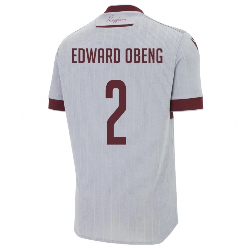 Danxen Hombre Camiseta Elijah Edward Obeng #2 Borgoña Blanco 2ª Equipación 2025/26 La Camisa México