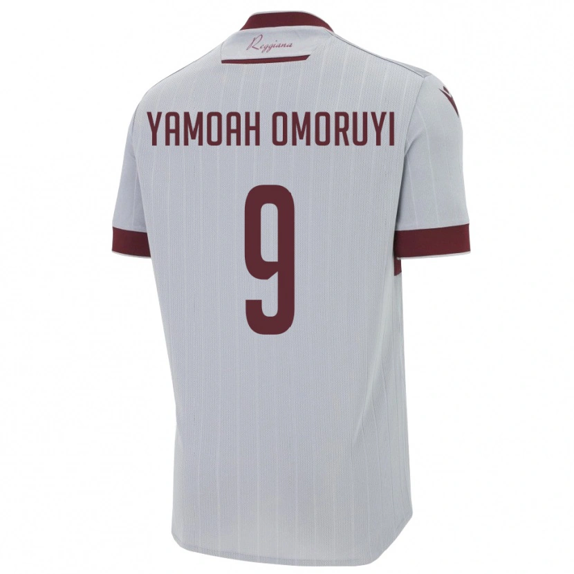 Danxen Hombre Camiseta Jeremiah Yamoah Omoruyi #9 Borgoña Blanco 2ª Equipación 2025/26 La Camisa México