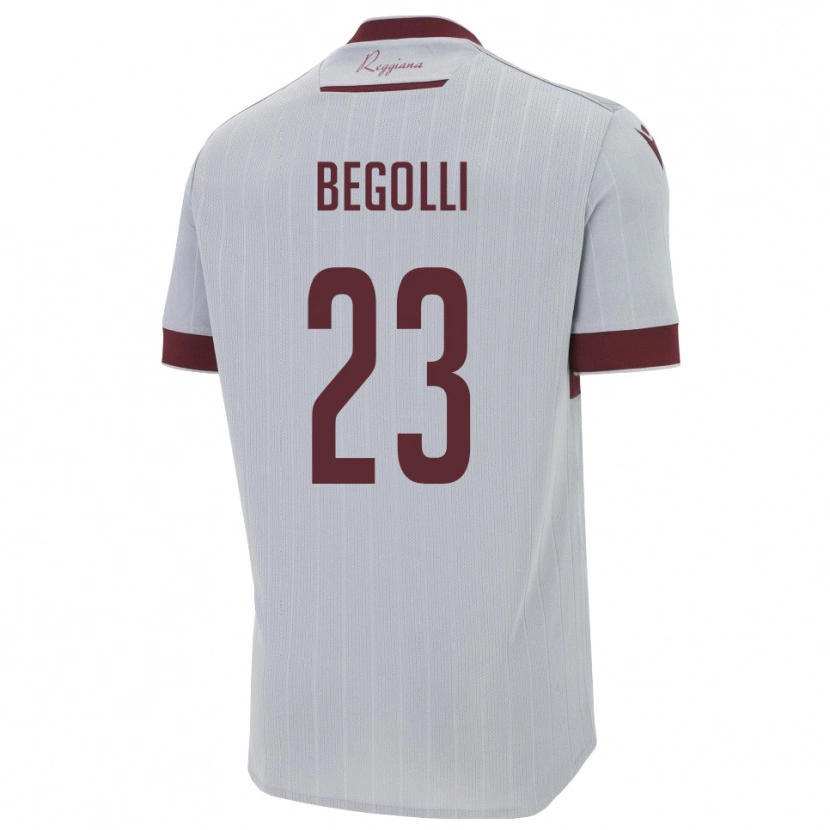 Danxen Hombre Camiseta Leo Begolli #23 Borgoña Blanco 2ª Equipación 2025/26 La Camisa México