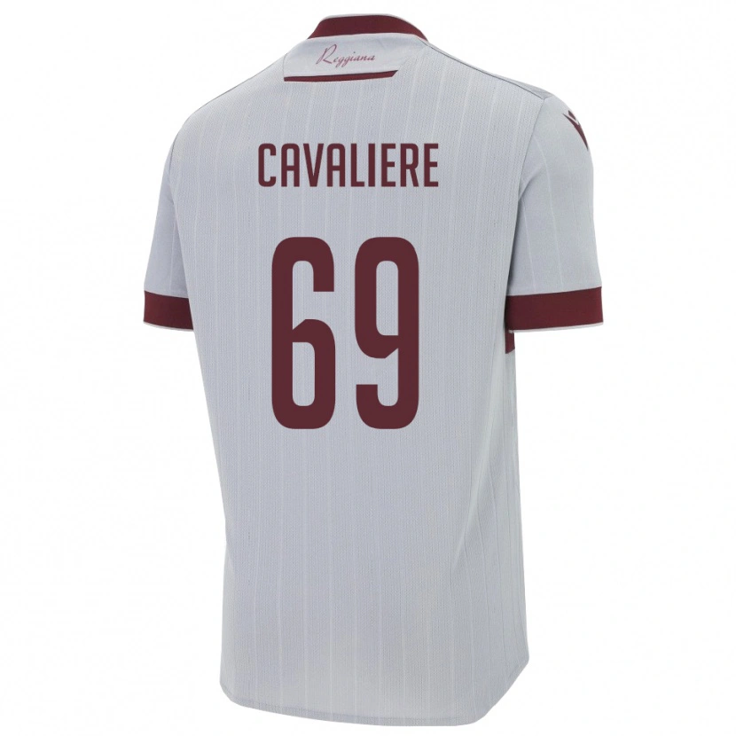 Danxen Hombre Camiseta Edoardo Cavaliere #69 Borgoña Blanco 2ª Equipación 2025/26 La Camisa México