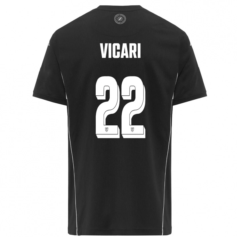 Danxen Hombre Camiseta David Vicari #22 Negro Blanco 2ª Equipación 2025/26 La Camisa México