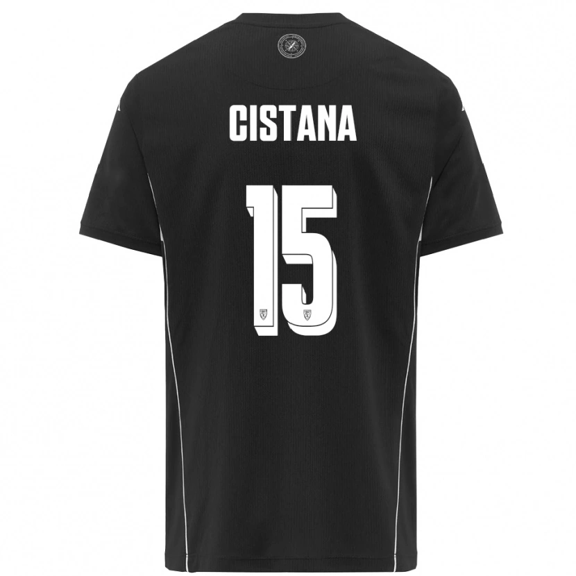 Danxen Hombre Camiseta Andrea Cistana #15 Negro Blanco 2ª Equipación 2025/26 La Camisa México