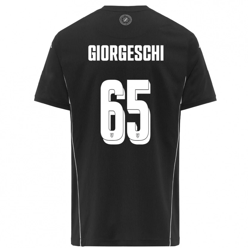 Danxen Hombre Camiseta Simone Giorgeschi #65 Negro Blanco 2ª Equipación 2025/26 La Camisa México