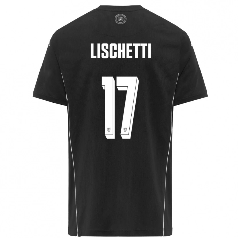 Danxen Hombre Camiseta Lorenzo Lischetti #17 Negro Blanco 2ª Equipación 2025/26 La Camisa México