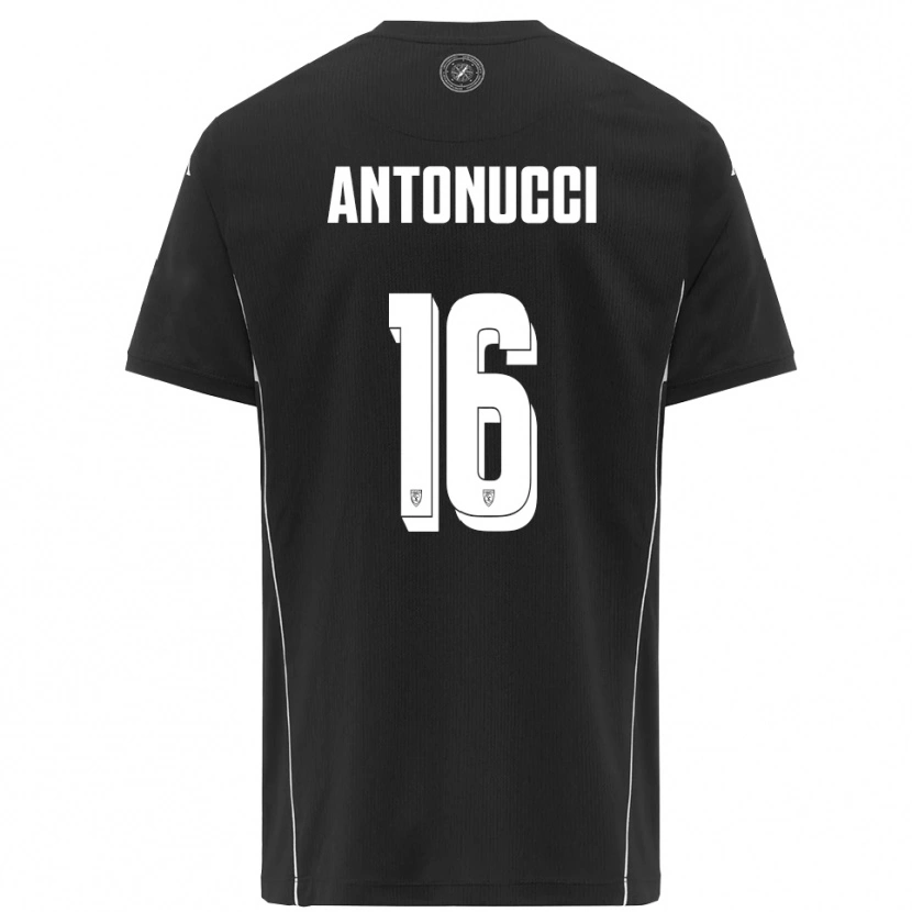 Danxen Hombre Camiseta Mirko Antonucci #16 Negro Blanco 2ª Equipación 2025/26 La Camisa México