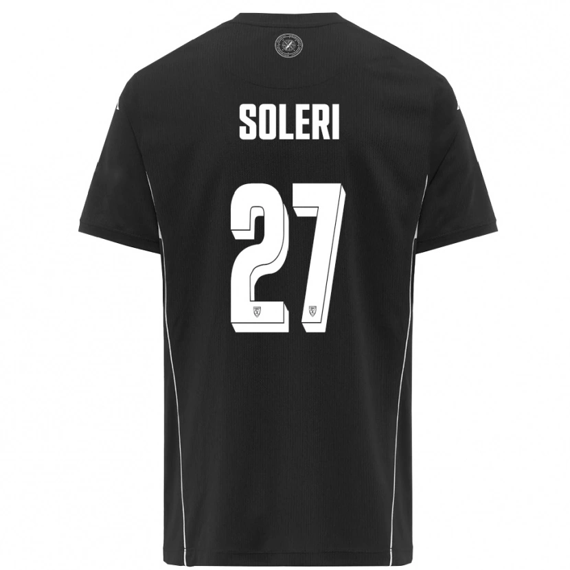 Danxen Hombre Camiseta Edoardo Soleri #27 Negro Blanco 2ª Equipación 2025/26 La Camisa México