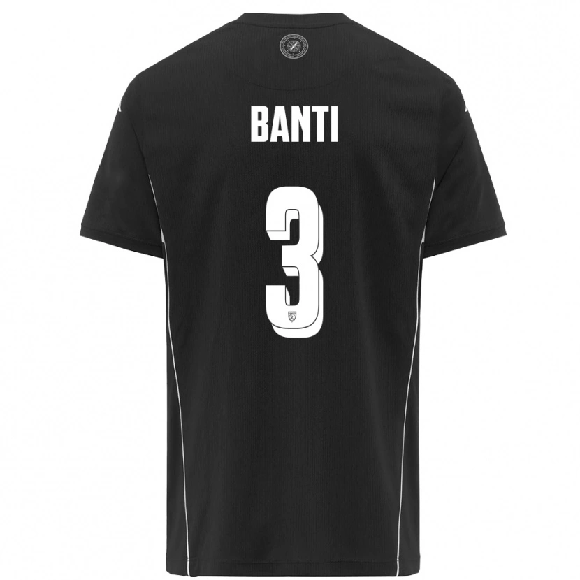 Danxen Hombre Camiseta Alessandro Banti #3 Negro Blanco 2ª Equipación 2025/26 La Camisa México