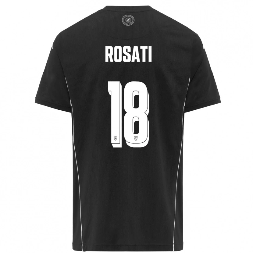 Danxen Hombre Camiseta Riccardo Rosati #18 Negro Blanco 2ª Equipación 2025/26 La Camisa México