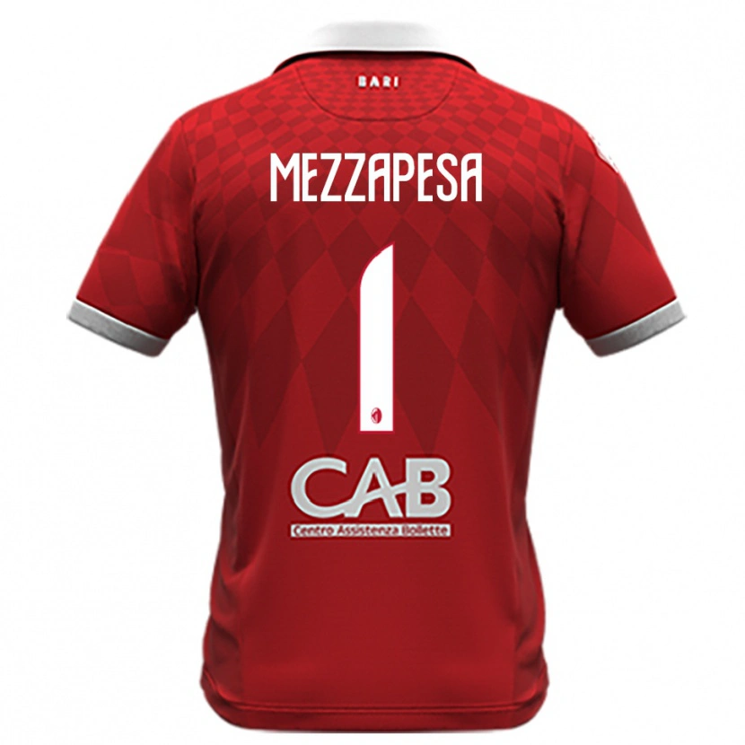 Danxen Hombre Camiseta Alessandro Mezzapesa #1 Rojo Blanco 2ª Equipación 2025/26 La Camisa México