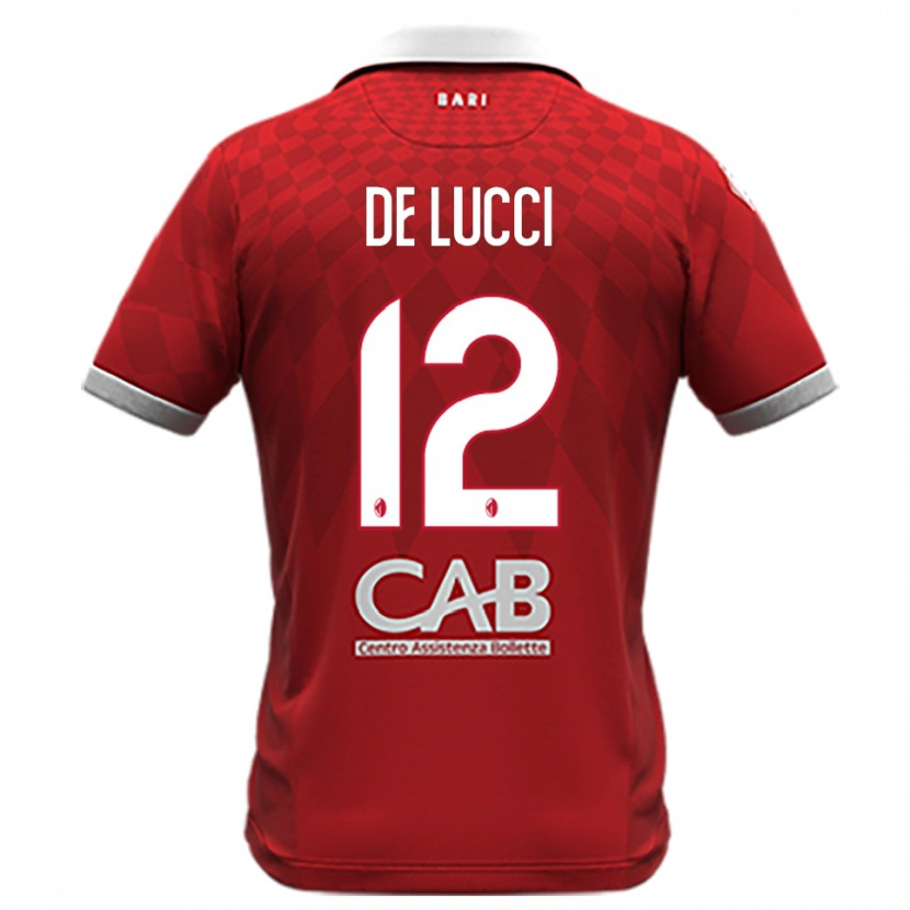 Danxen Hombre Camiseta Paolo De Lucci #12 Rojo Blanco 2ª Equipación 2025/26 La Camisa México