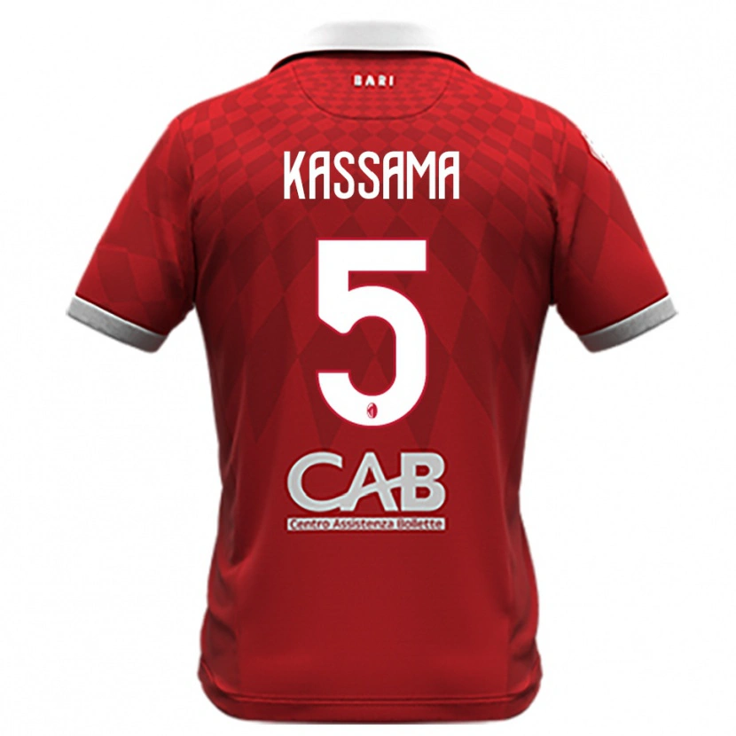 Danxen Hombre Camiseta Sheriff Kassama #5 Rojo Blanco 2ª Equipación 2025/26 La Camisa México