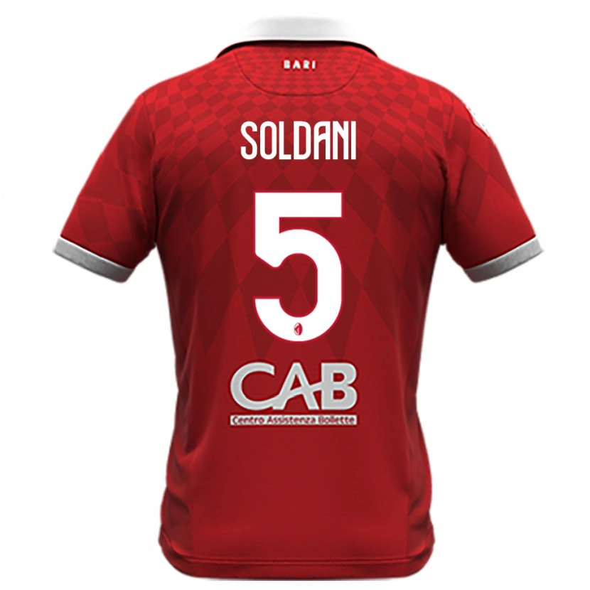Danxen Hombre Camiseta Mauro Soldani #5 Rojo Blanco 2ª Equipación 2025/26 La Camisa México
