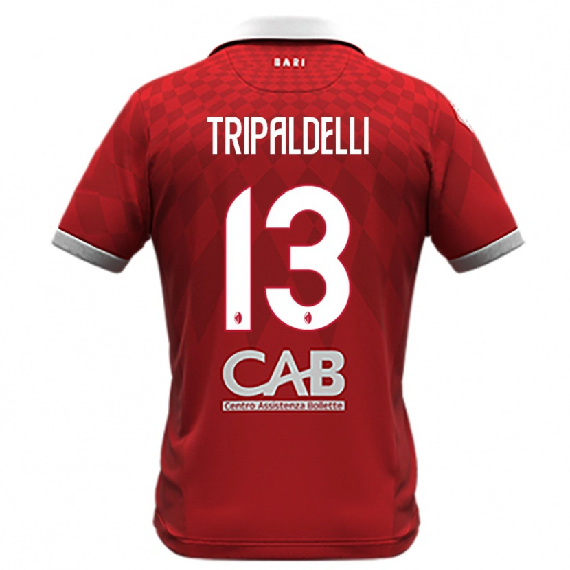 Danxen Hombre Camiseta Alessandro Tripaldelli #13 Rojo Blanco 2ª Equipación 2025/26 La Camisa México