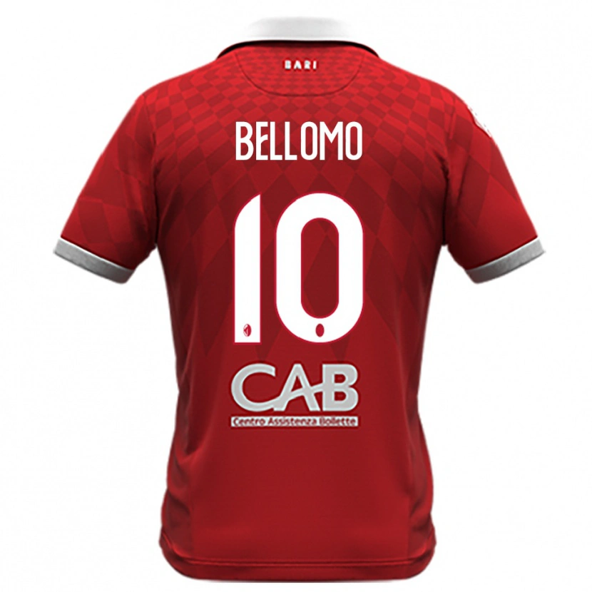 Danxen Hombre Camiseta Nicola Bellomo #10 Rojo Blanco 2ª Equipación 2025/26 La Camisa México
