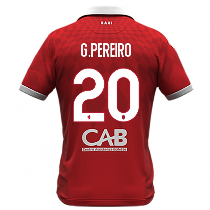 Danxen Hombre Camiseta Gastón Pereiro #20 Rojo Blanco 2ª Equipación 2025/26 La Camisa México