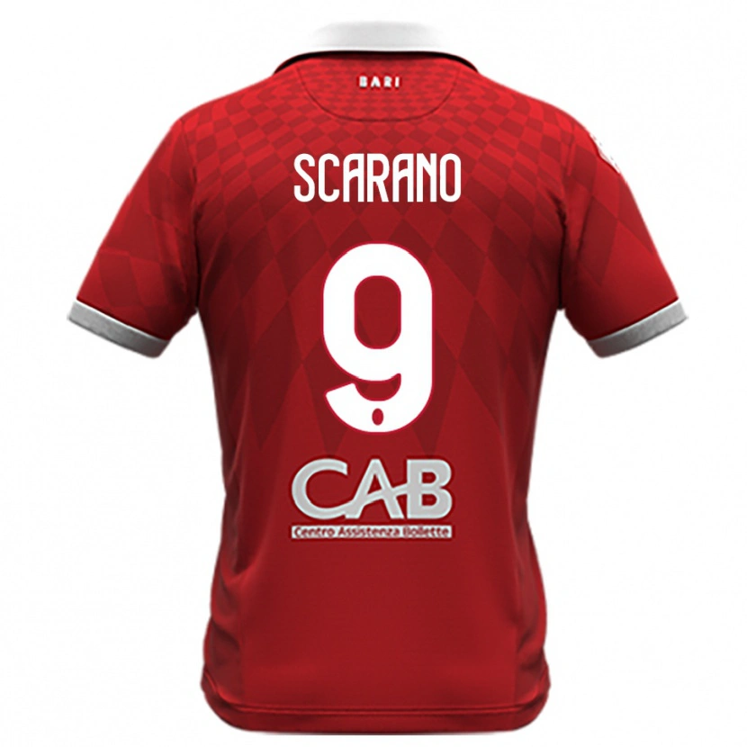 Danxen Hombre Camiseta Giuseppe Scarano #9 Rojo Blanco 2ª Equipación 2025/26 La Camisa México