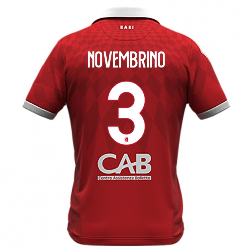 Danxen Hombre Camiseta Gioele Novembrino #3 Rojo Blanco 2ª Equipación 2025/26 La Camisa México
