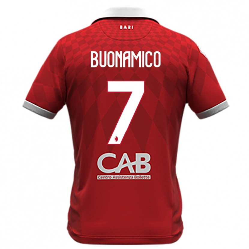 Danxen Hombre Camiseta Alessandro Buonamico #7 Rojo Blanco 2ª Equipación 2025/26 La Camisa México
