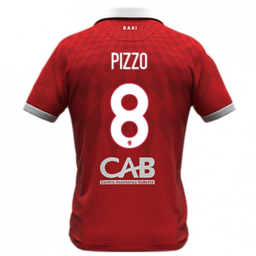Danxen Hombre Camiseta Benedetto Pizzo #8 Rojo Blanco 2ª Equipación 2025/26 La Camisa México